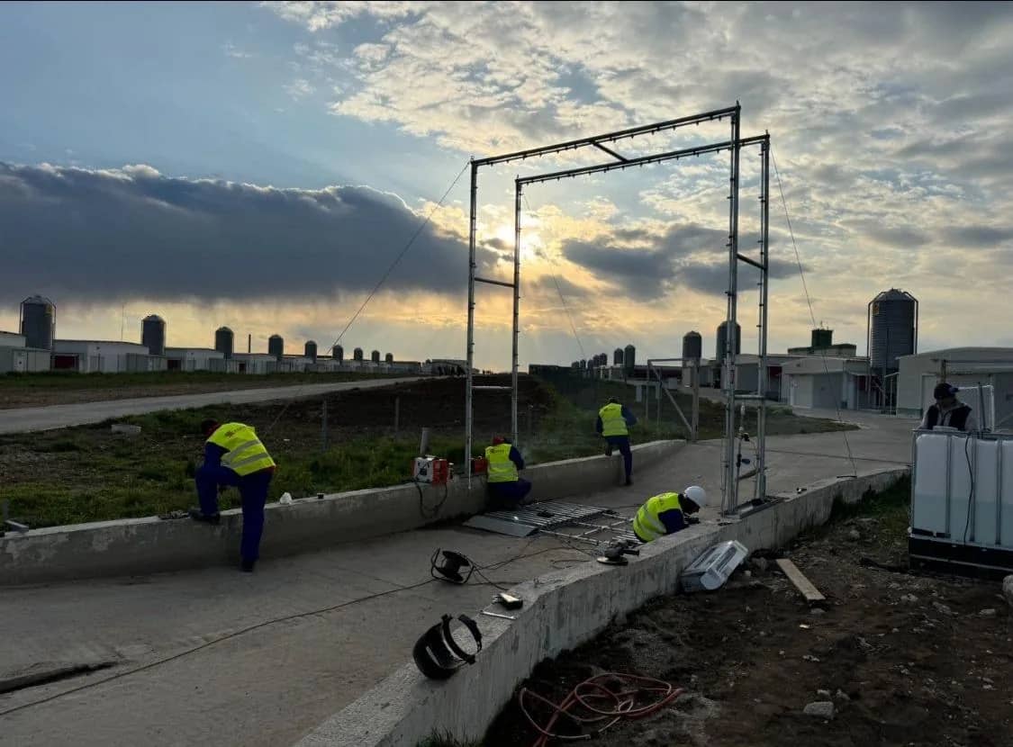 Poartă dezinfectare auto Tip Arcadă EGEA — biosecuritate