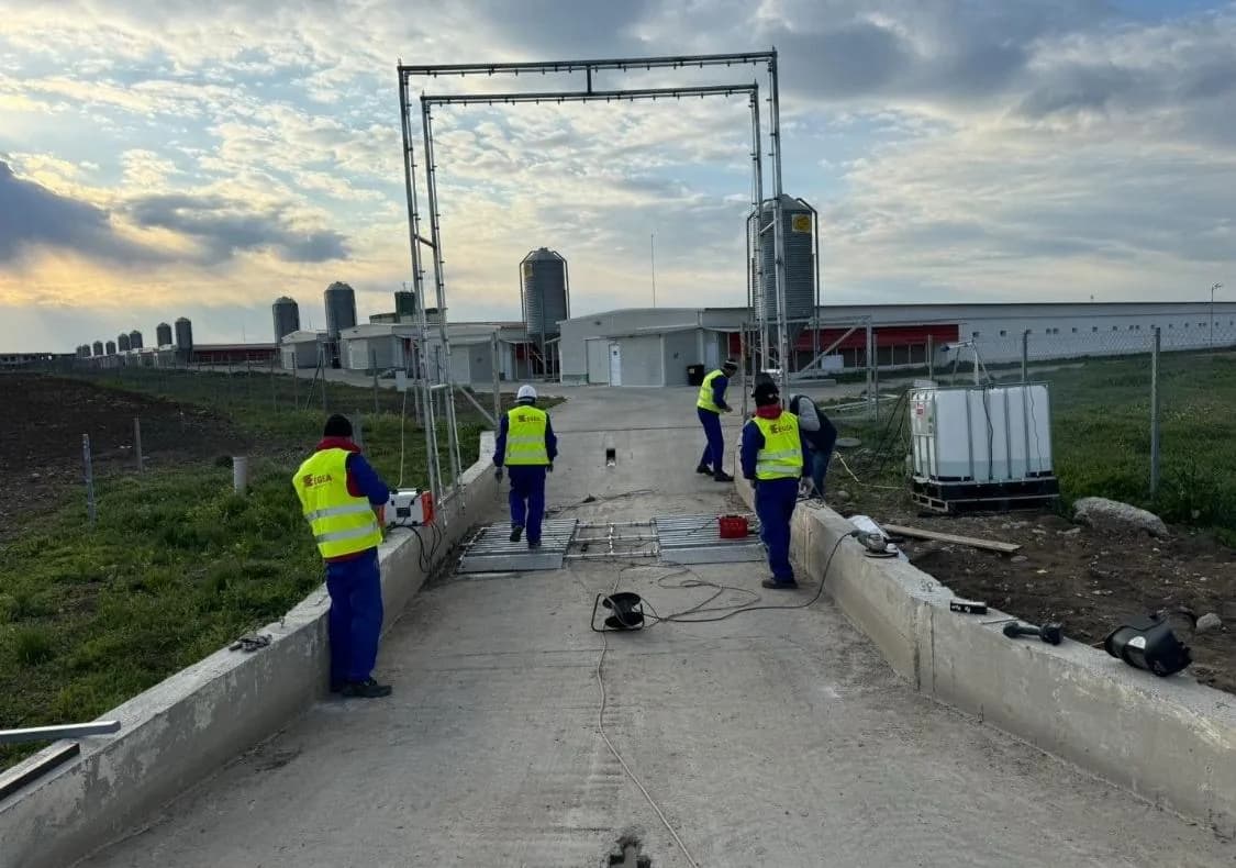 Poartă dezinfectare auto Tip Arcadă EGEA — vehicule fermă