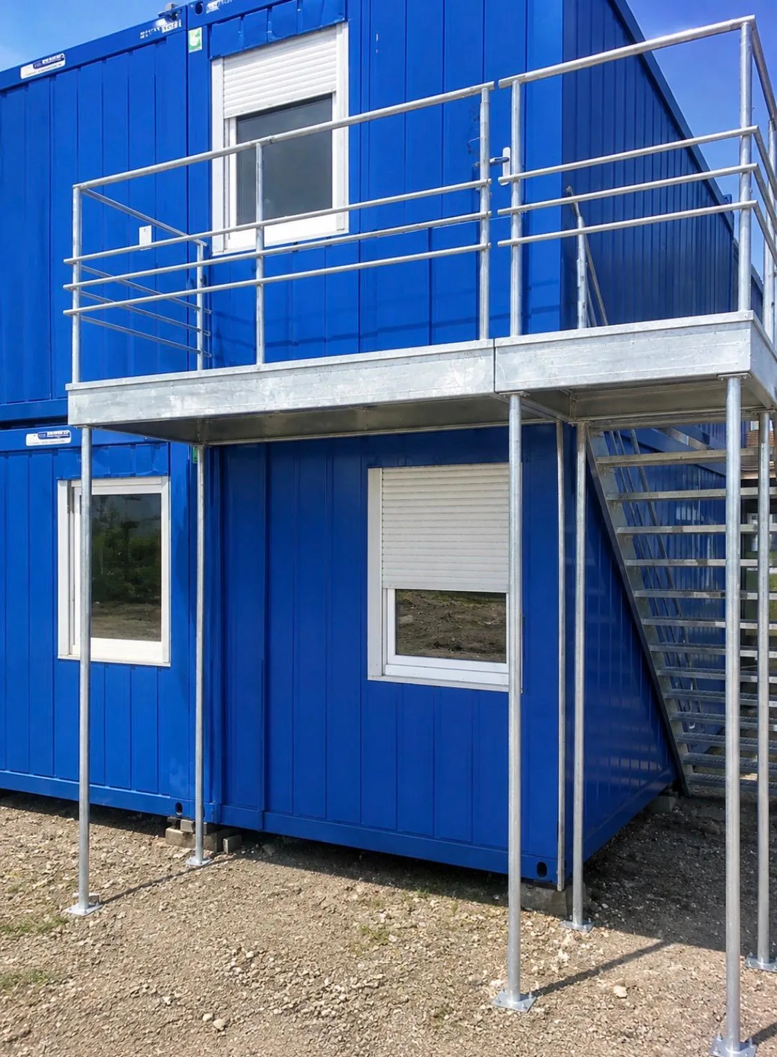Scară modulară container EGEA — alb