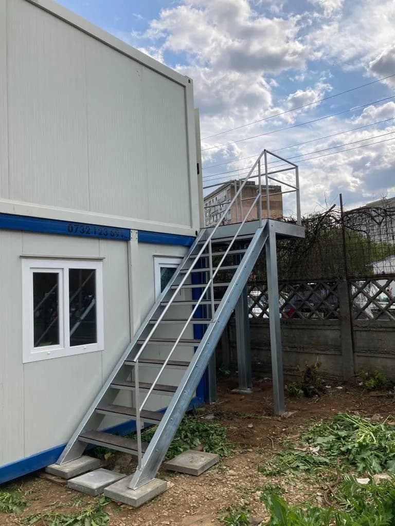 Scară modulară container EGEA — albastru