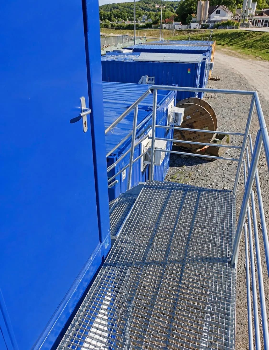 Scară modulară container EGEA — șantier