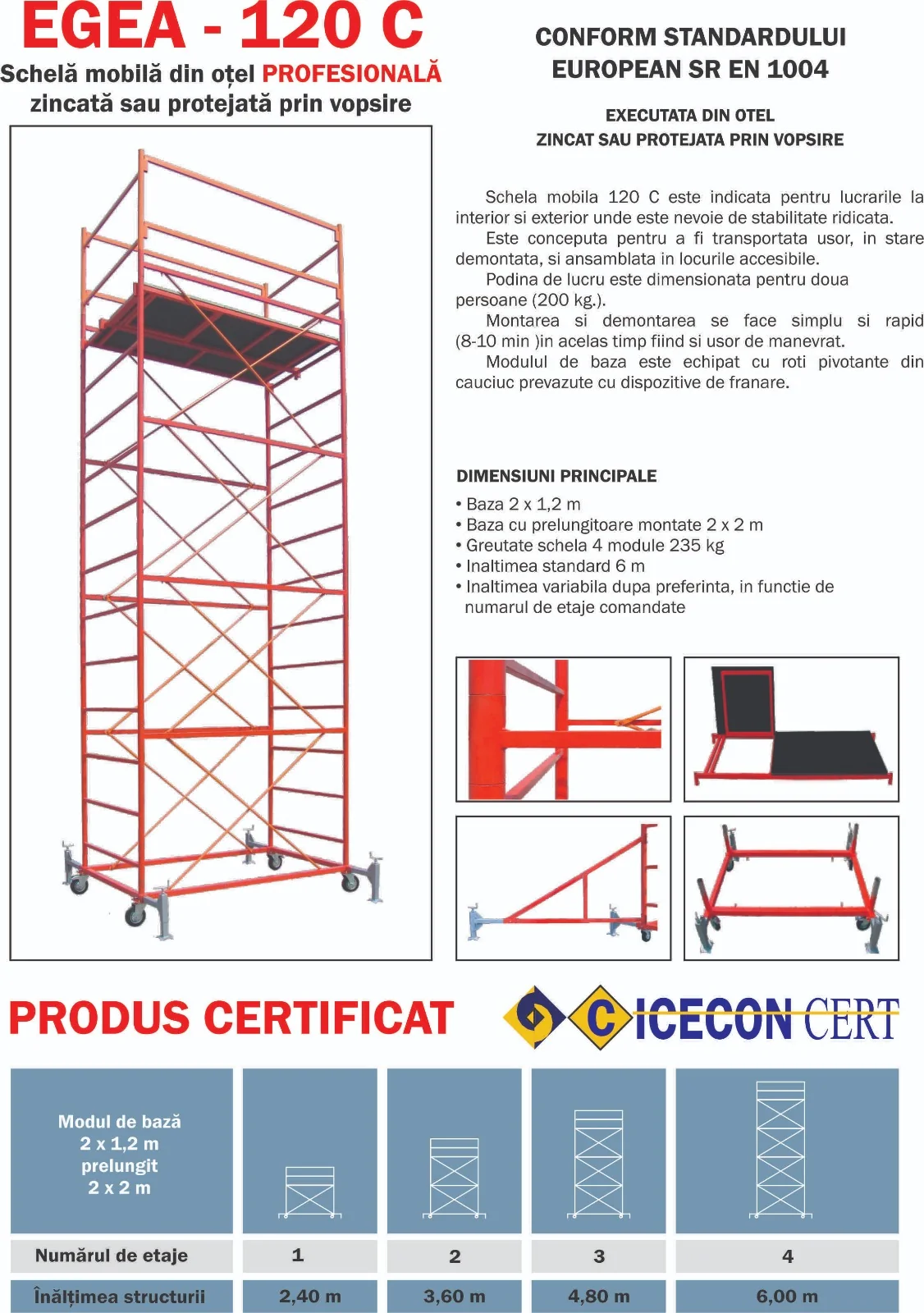 Schelă 120C EGEA — mobilă modulară